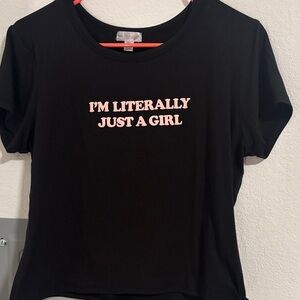 Graphic Tee Crop Top